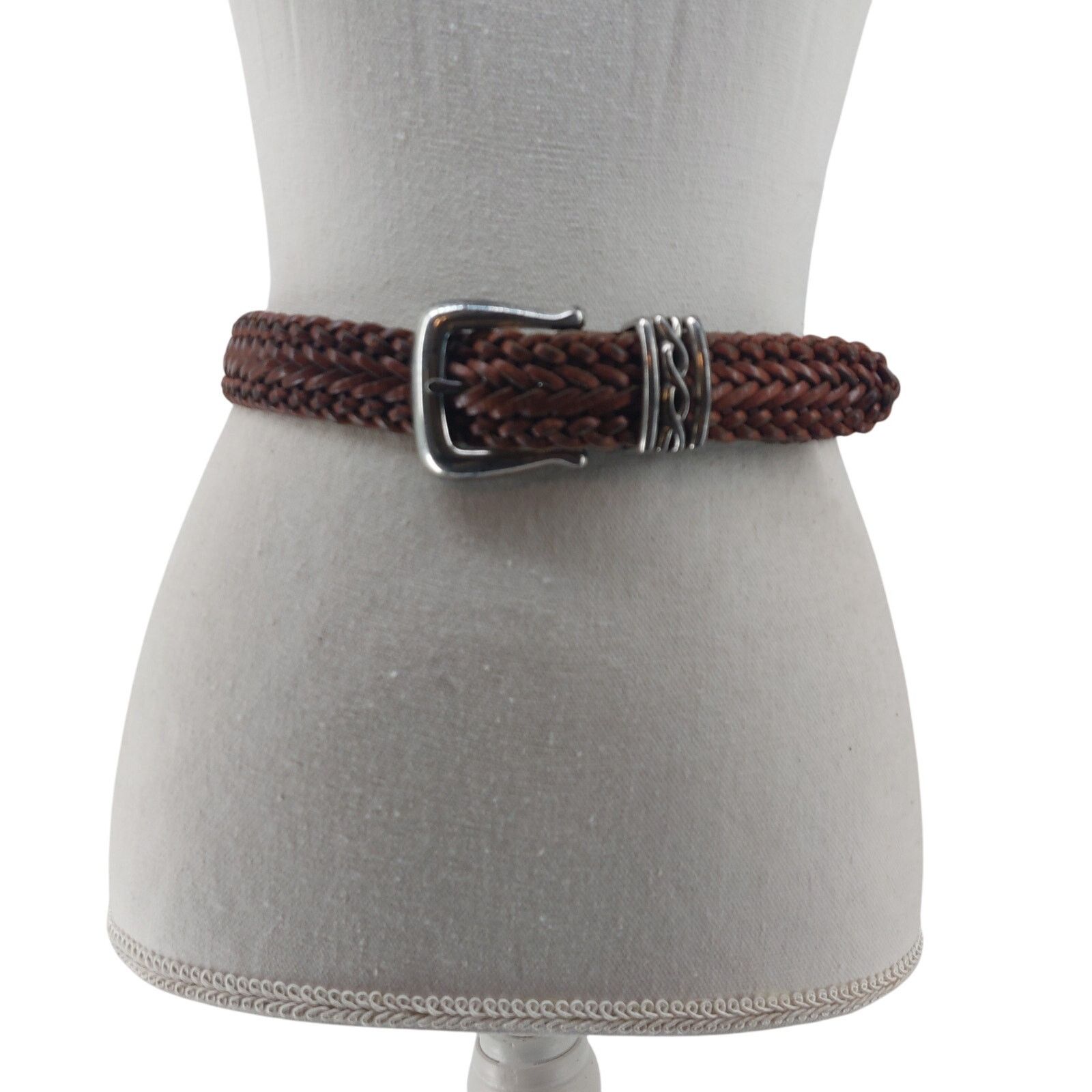 Brighton Brighton Brown Women's Leather Belt Braided Small Casual Size ONE SIZE - 1 Thumbnail