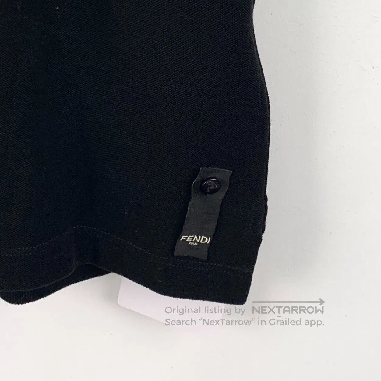 Fendi FENDI Black Striped Cotton Collared Short Sleeve Polo Shir Size US M / EU 48-50 / 2 - 4 Thumbnail
