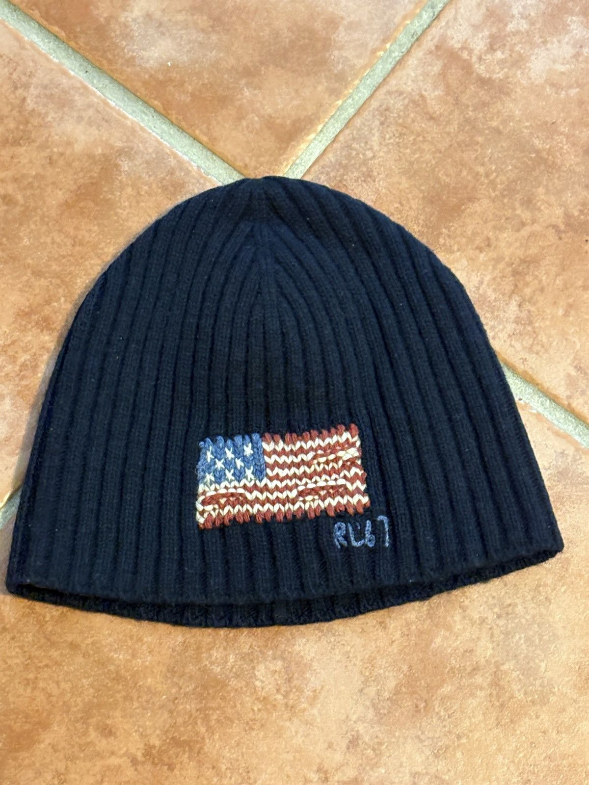 Polo Ralph Lauren Vintage Polo Ralph Lauren RL67 Flag Blue 80% Wool Knit cap Size ONE SIZE - 3 Thumbnail
