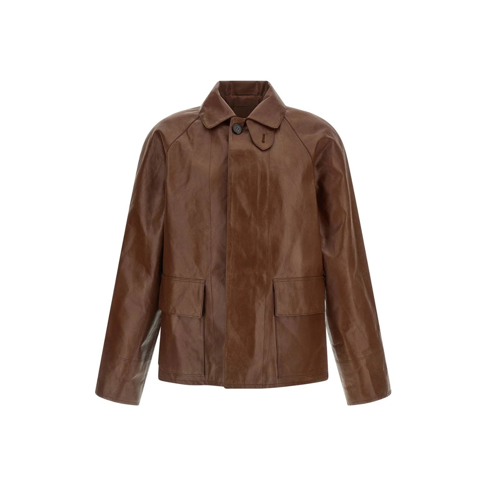 Prada PRADA Vintage Brown Leather Blouson New & Authentic (Men's s Size US L / EU 52-54 / 3 - 1 Thumbnail