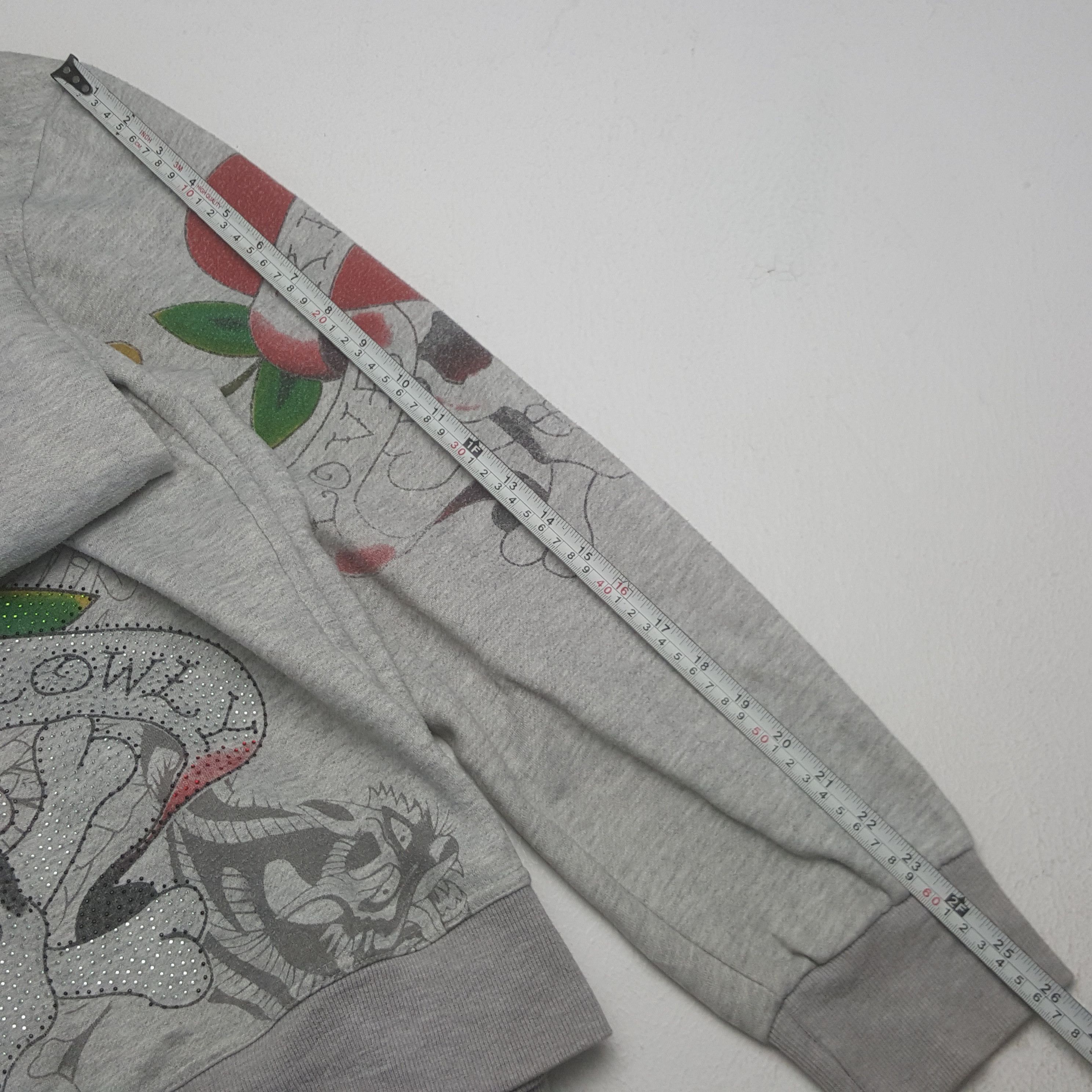 Christian Audigier × Ed Hardy × Vintage Vintage Ed Hardy by Christian Audiger Skull Art Hoodies Size US M / EU 48-50 / 2 - 7 Thumbnail