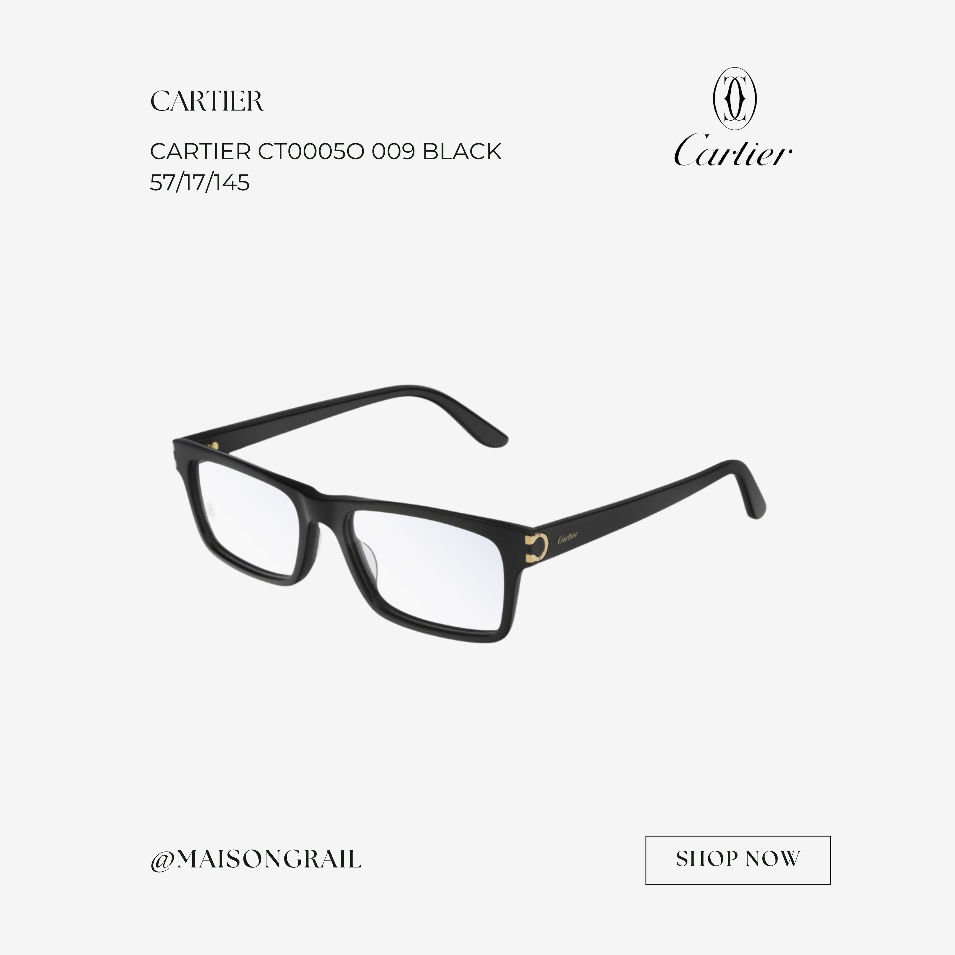 Cartier CARTIER CT0005O 009 EYEGLASSES Size ONE SIZE - 1 Thumbnail