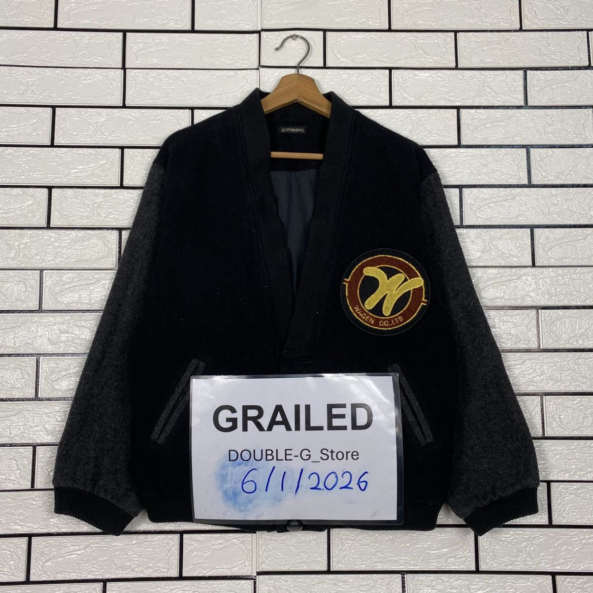 Japanese Brand 📌Wagen Co Ltd Wool Bomber Jacket Issey Miyake Size US L / EU 52-54 / 3 - 1 Thumbnail