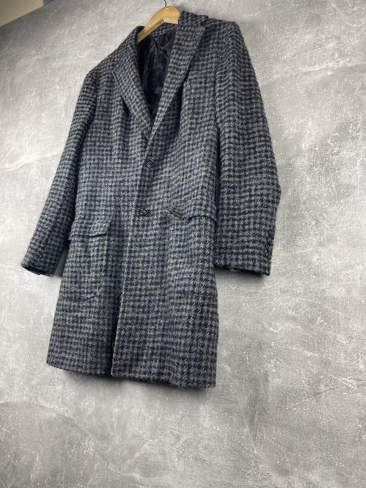 Barba Napoli Barba Napoli Wool Checkered Blend Overcoat Houndstooth Coat Size US M / EU 48-50 / 2 - 2 Thumbnail