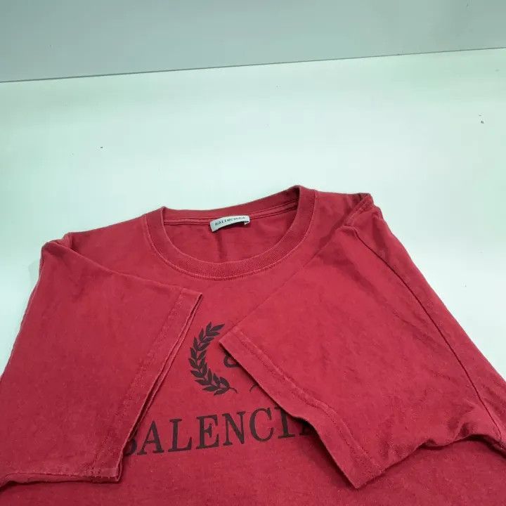 Balenciaga Balenciaga Balenciaga Red Logo Short Sleeve TShirt -2507 Size US L / EU 52-54 / 3 - 6 Thumbnail