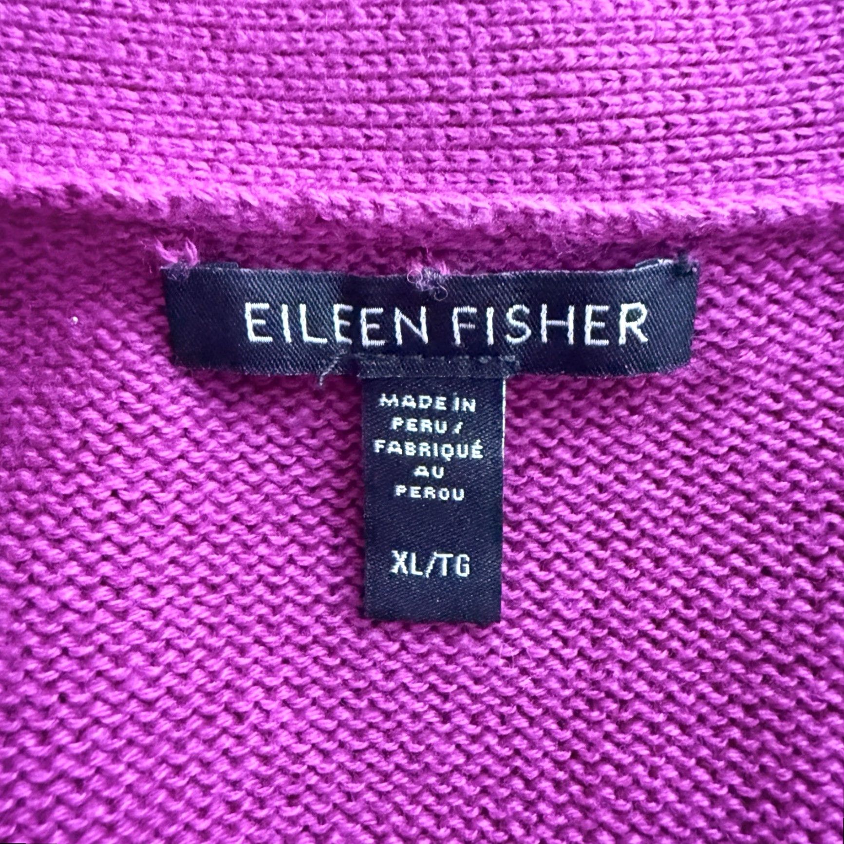 Eileen Fisher Eileen Fisher Cardigan Womens XL Purple Cotton Blend Size XL / US 12-14 / IT 48-50 - 4 Thumbnail