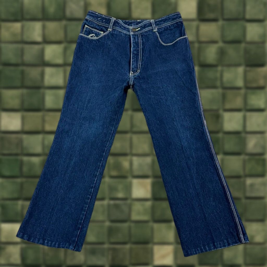 Jordache VTG 80s Jordache Horse-head Blue Jeans Size 36 Regular Unisex Adults 32x26 Dark Wash Flared High Rise Button Zip Cotton Denim Jeans Size US 32 / EU 48 - 1 Thumbnail