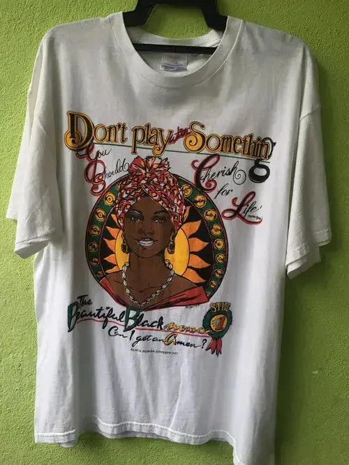 Other vintage the beautiful black women marvin gaye quote shirt Size US XL / EU 56 / 4 - 1 Thumbnail