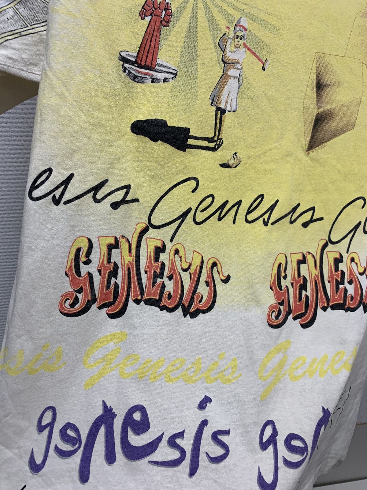 Band Tees Genesis 1992 fullprint single t-shirt M sz made in Usa tour Size US M / EU 48-50 / 2 - 8 Thumbnail