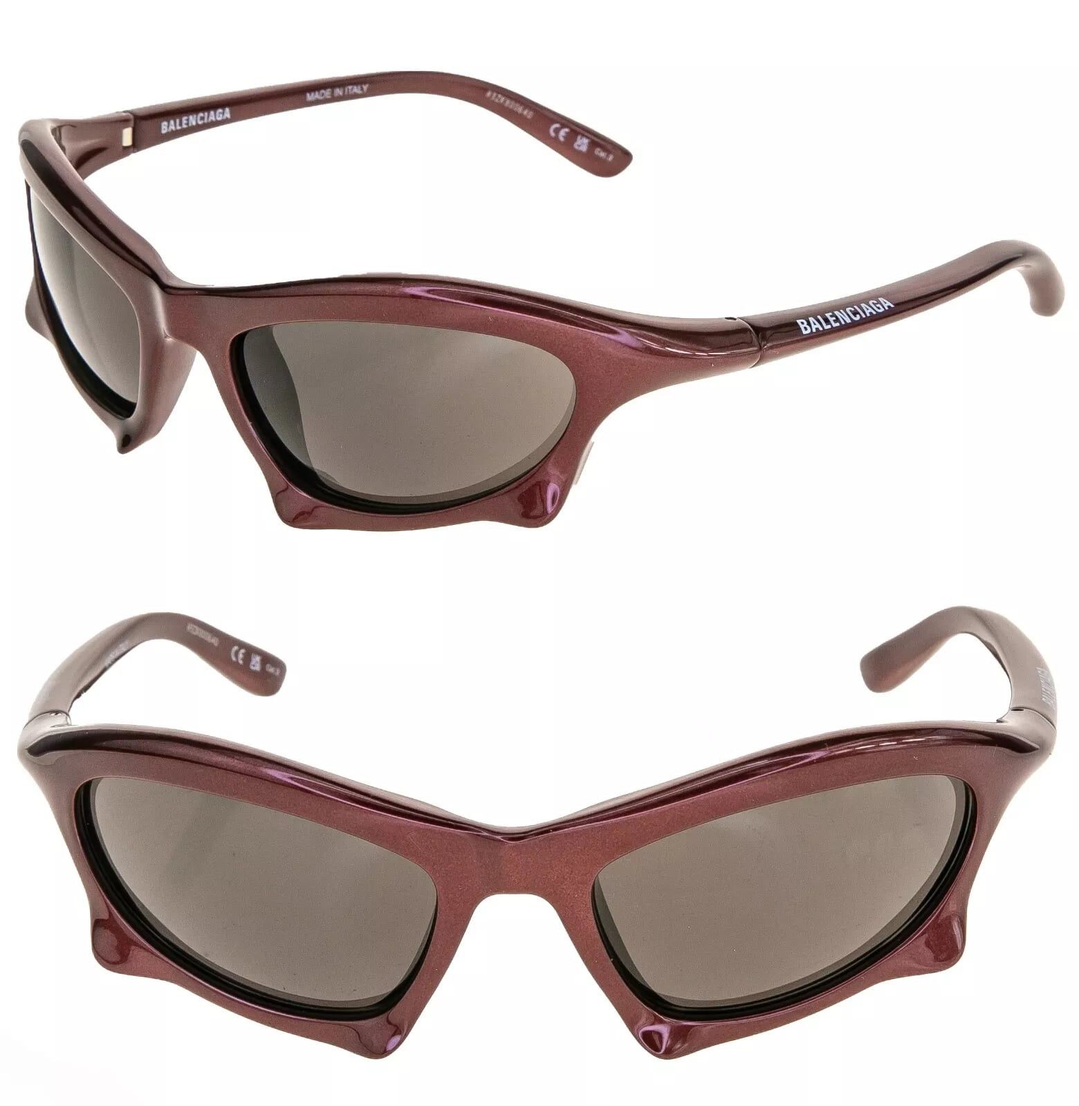 Balenciaga BALENCIAGA BAT 0229 Burgundy 005 Fashion Sunglasses BB0229 Size ONE SIZE - 1 Thumbnail