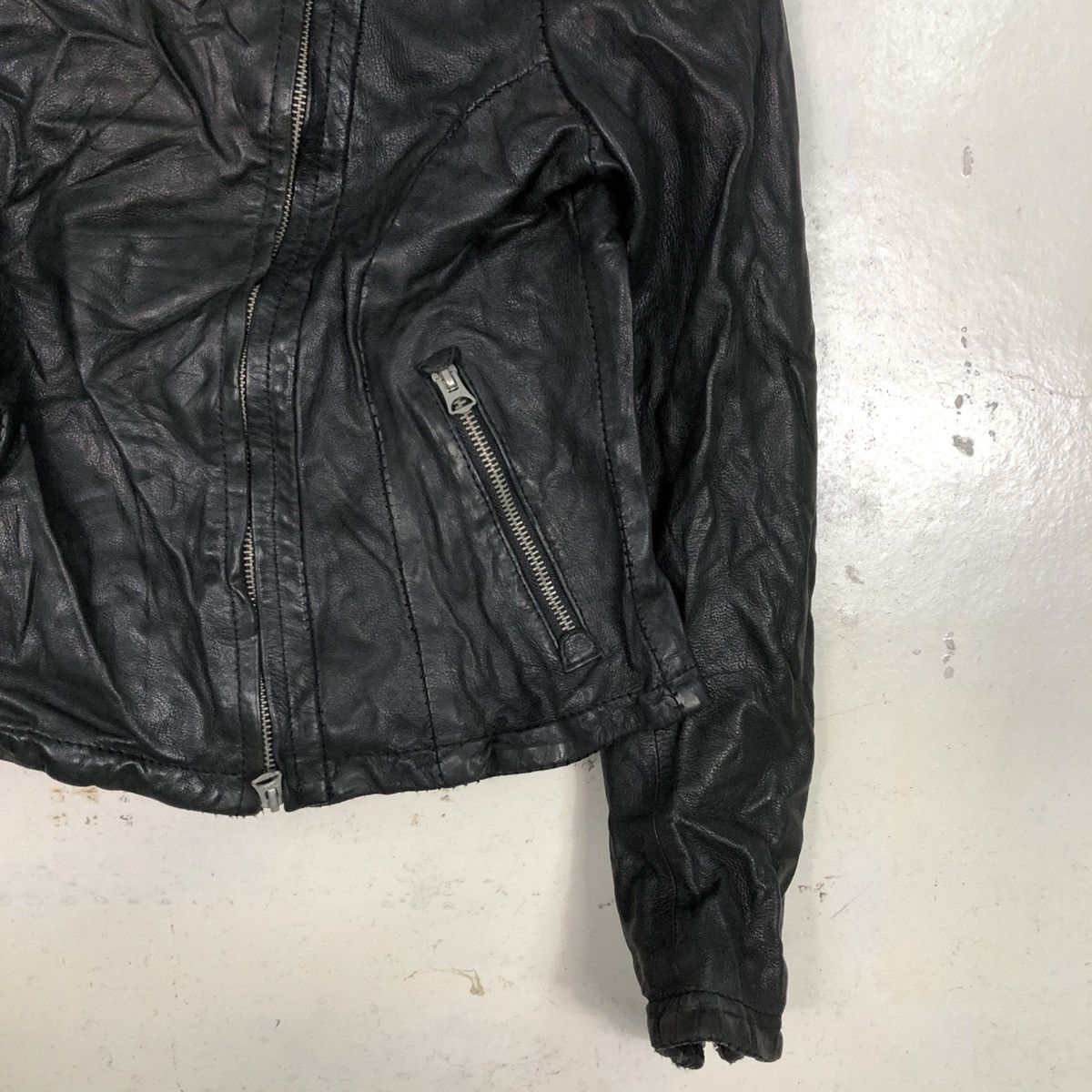 Japanese Brand 📌Cropped Biker Leather Jacket Rose Bud Bondage Size US M / EU 48-50 / 2 - 6 Thumbnail