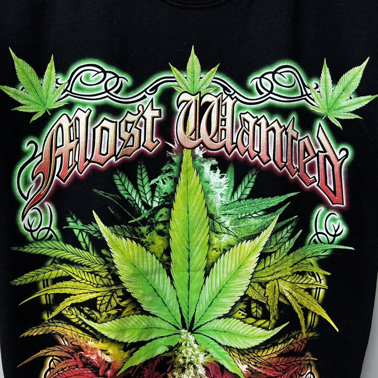Bob Marley × Vintage Vintage WILD “Most Wanted” Weed Bob Marley Style T shirt tee Size US M / EU 48-50 / 2 - 5 Thumbnail