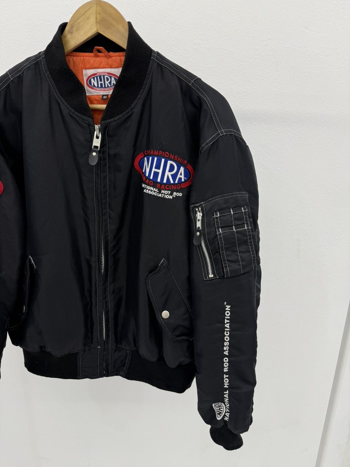 Sports Specialties National Hot Rod Association NHRA Drag Racing Bomber Jacket Size US L / EU 52-54 / 3 - 3 Thumbnail