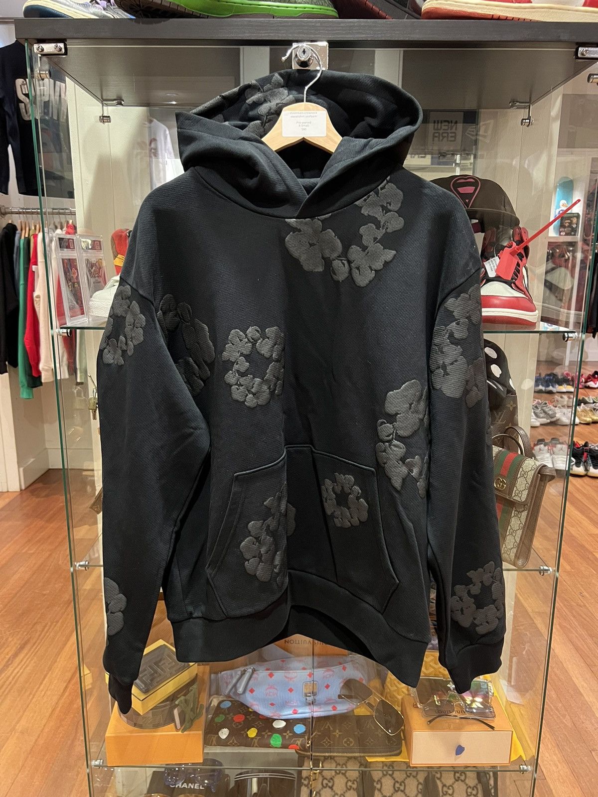 DENIM TEARS Denim Tears Monochrome Hoodie black | Grailed