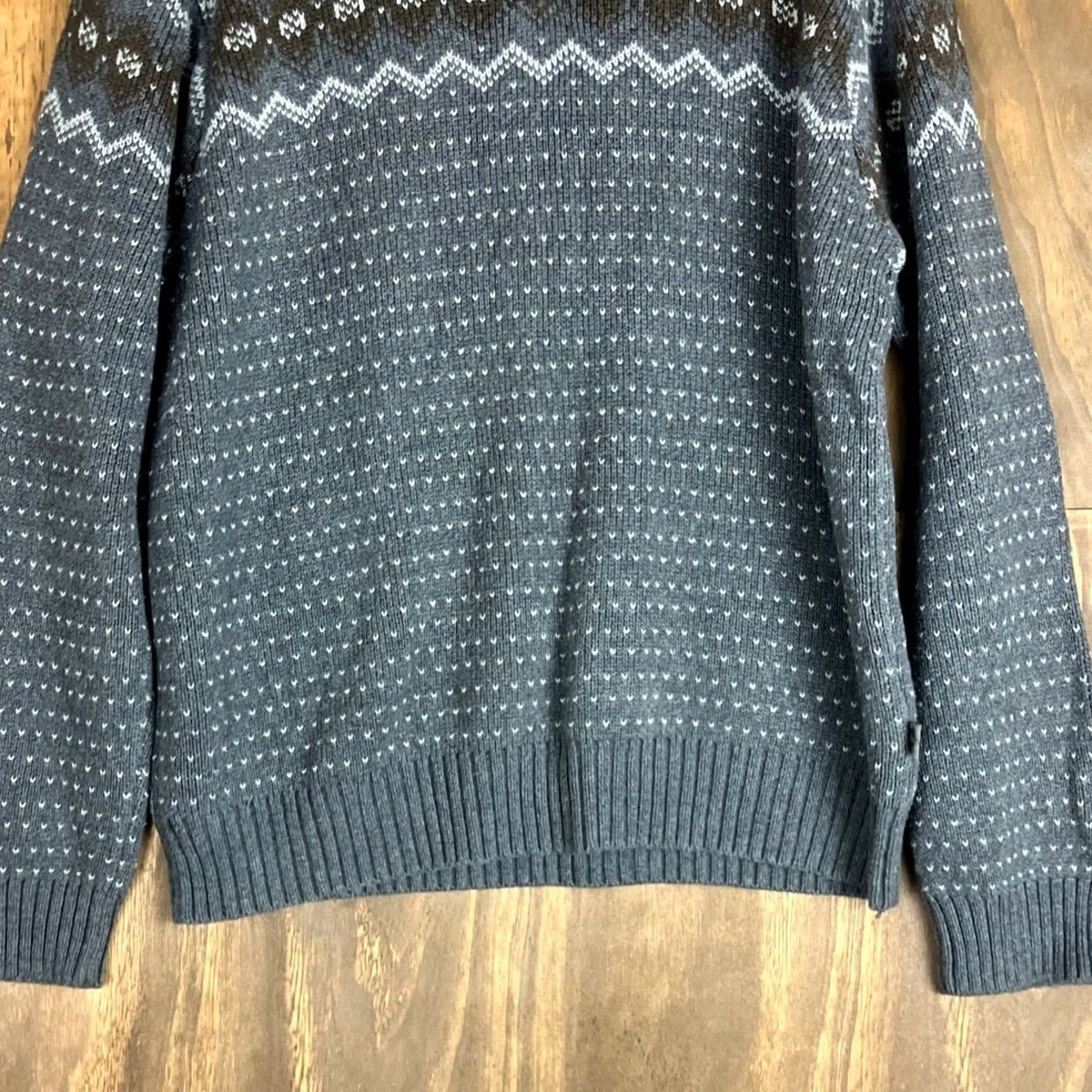 Timberland Timberland Mens Sweater Gray Brown Mock Henley 100% Cotton Knitted XL XLarge Cotton Mock Neck Wool? Size US XL / EU 56 / 4 - 3 Thumbnail