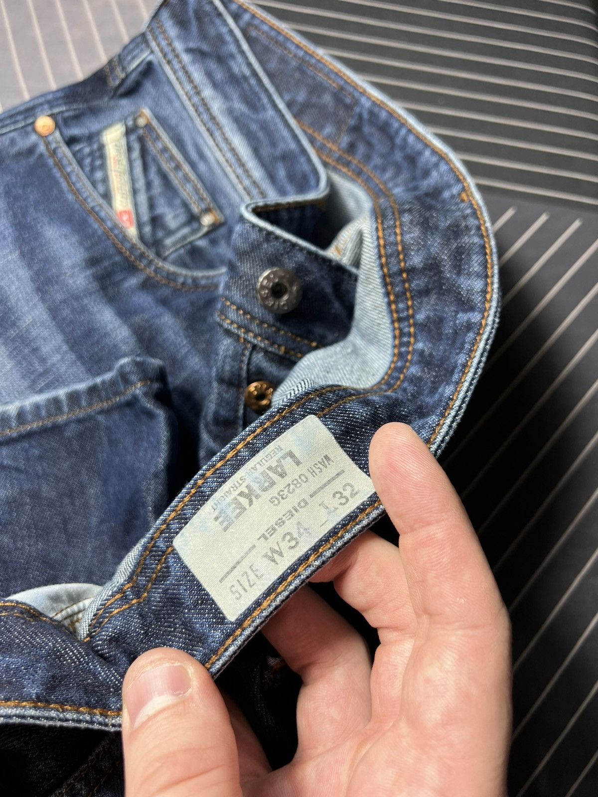 Diesel 🔥 Diesel Larkee Jeans W34 Regular Straight Fit Vintage Denim Size US 34 / EU 50 - 14 Thumbnail