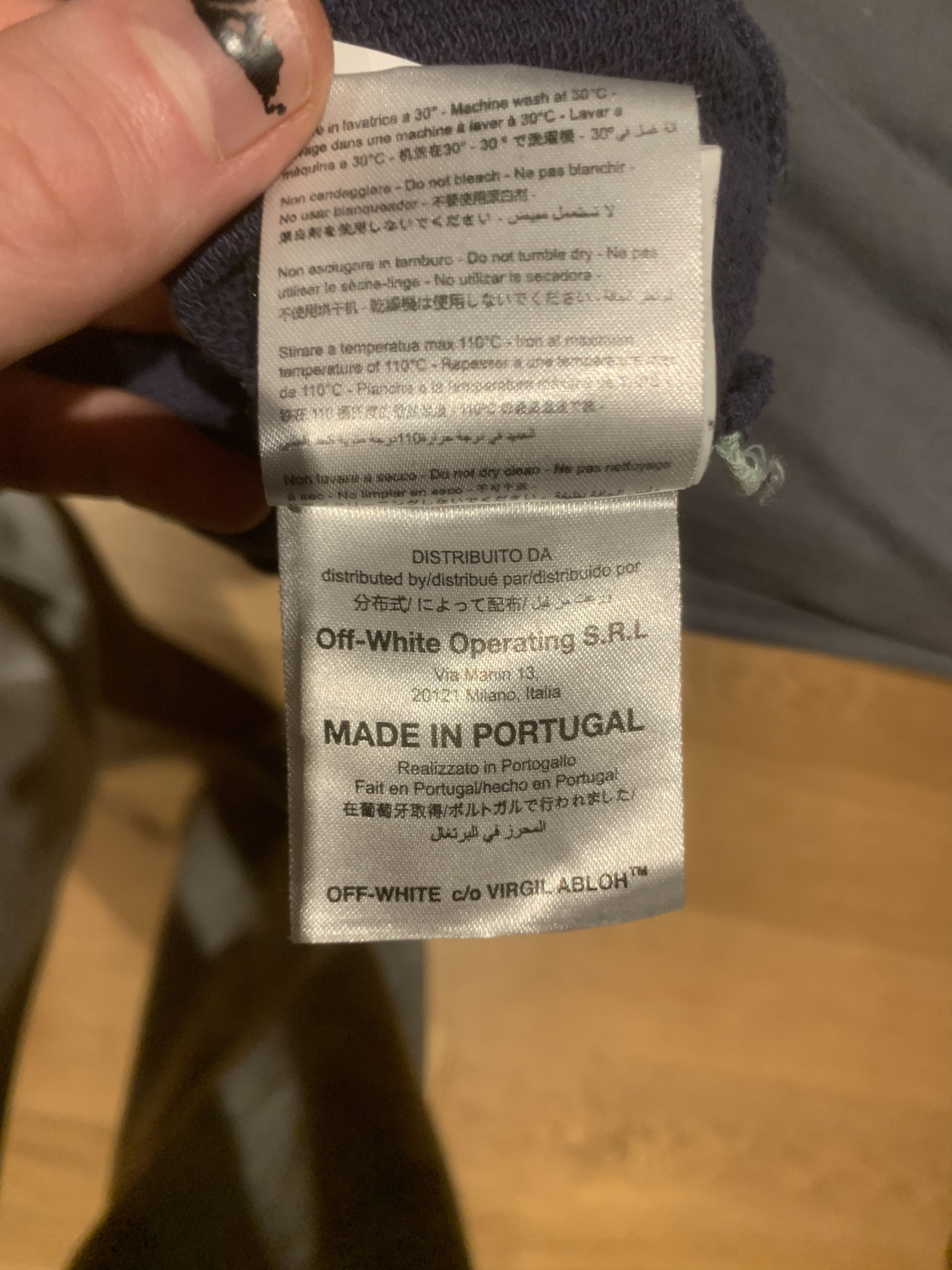 Off-White Off White Blue Caravaggio Hoodie Size US L / EU 52-54 / 3 - 6 Thumbnail