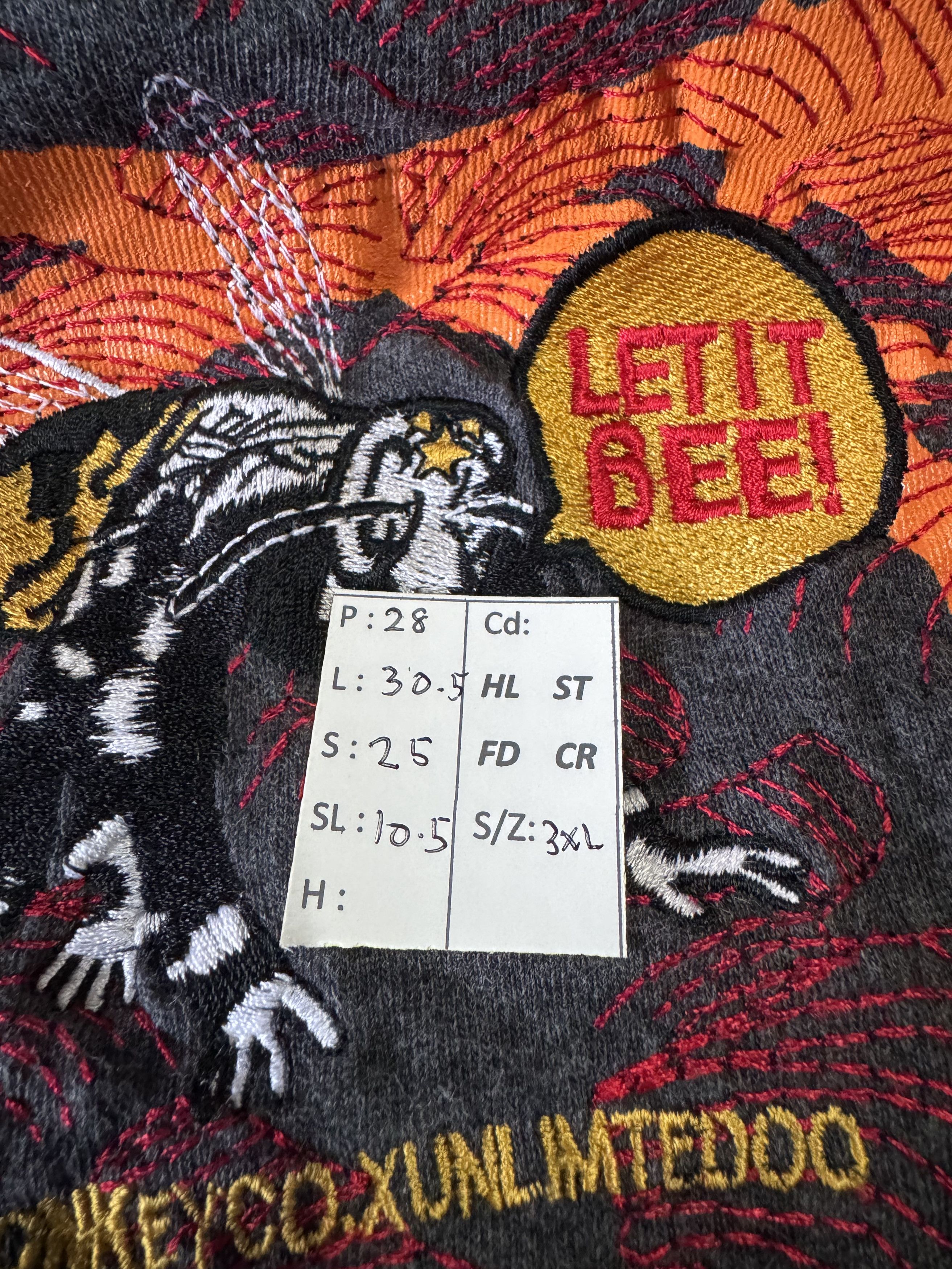 Japanese Brand VINTAGE LET IT BEE BY MARIN KSOHOH REDMONKEY EMBROIDERY LOGO Size US XXL / EU 58 / 5 - 16 Thumbnail