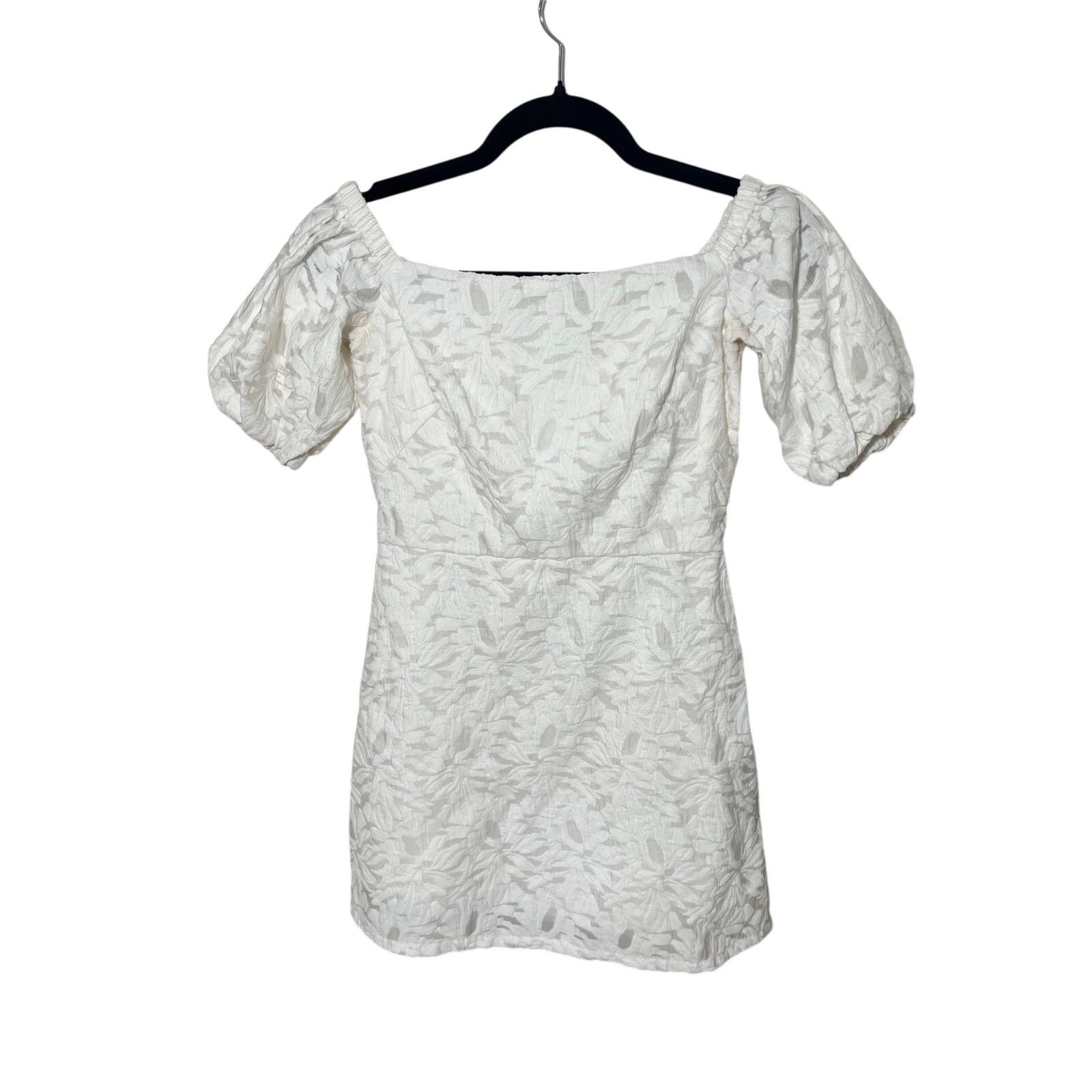& Other Stories & Other Stories White Mini Dress Off Shoulder Bardot SZ 4 Size S / US 4 / IT 40 - 3 Thumbnail