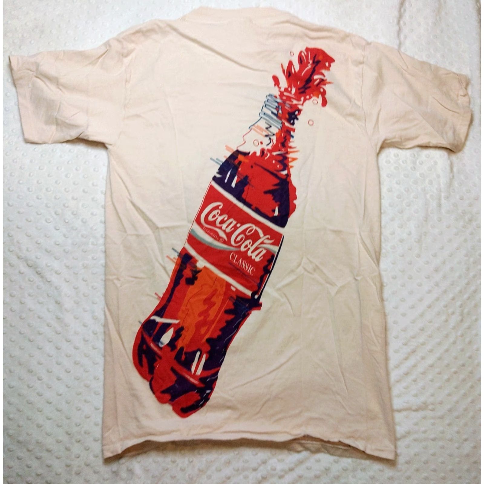 Vintage VINTAGE Coca-Cola Shirt Mens T-Shirt Regular Size L White 90s 80s Double-Sided Logo Promo USA Size US L / EU 52-54 / 3 - 5 Thumbnail