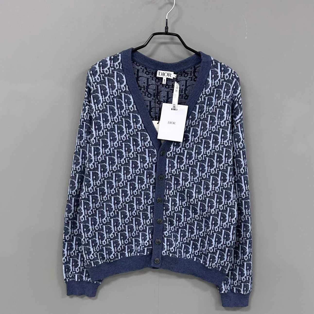 Dior Dior New Blue Monogram Cardigan 12 with tags Size XL / US 12-14 / IT 48-50 - 1 Thumbnail
