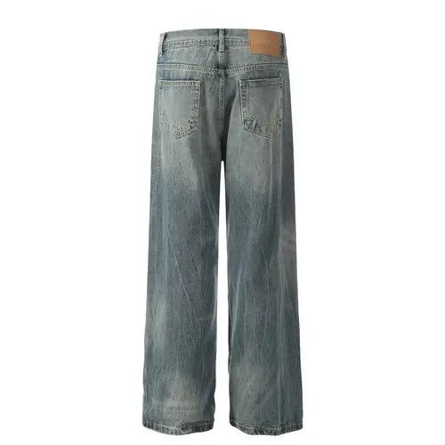 Japanese Brand × Jean American retro wide-leg versatile washed distressed jeans Size US 34 / EU 50 - 2 Thumbnail