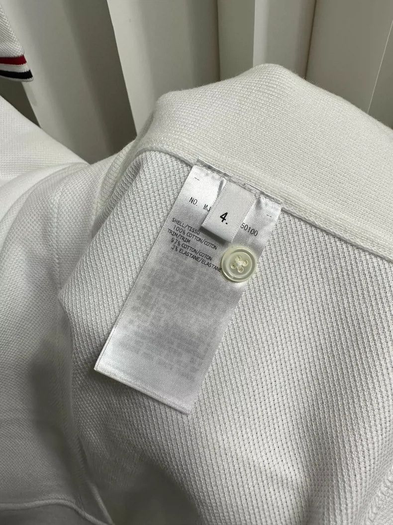 Thom Browne Thom Browne Classic white Polo shirt Size US XL / EU 56 / 4 - 4 Thumbnail