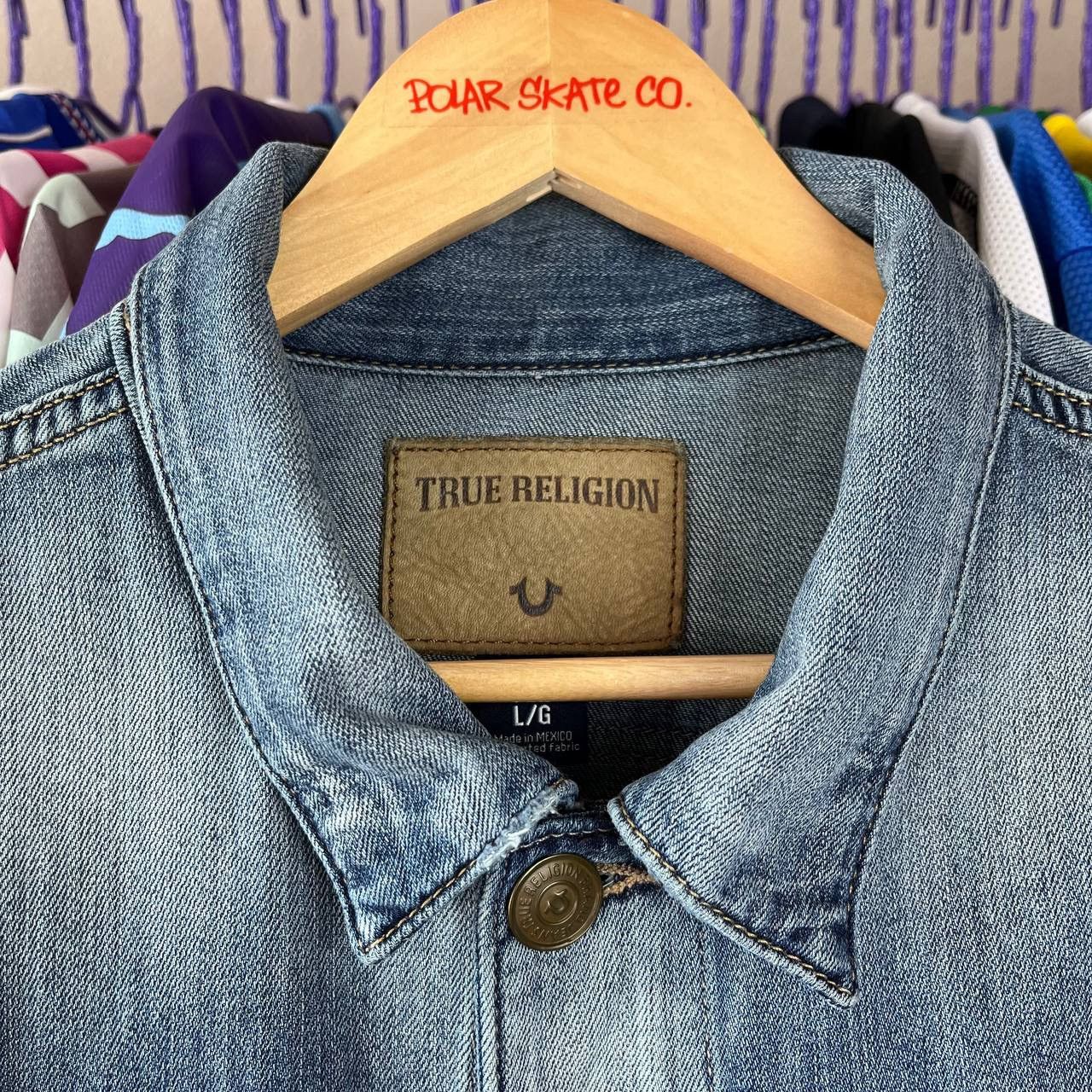 True Religion × Vintage Vintage True Religion Dylan Big Logo Jean Denim Jacket Size US L / EU 52-54 / 3 - 9 Thumbnail