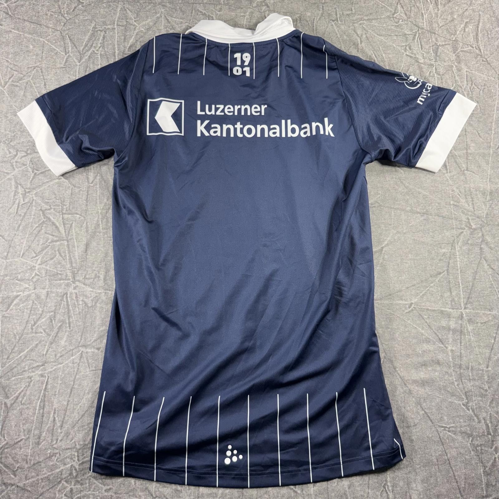 Levi's Made & Crafted Craft FC Luzern Polo Men's S Blue White Jersey Suisse Size US S / EU 44-46 / 1 - 6 Thumbnail