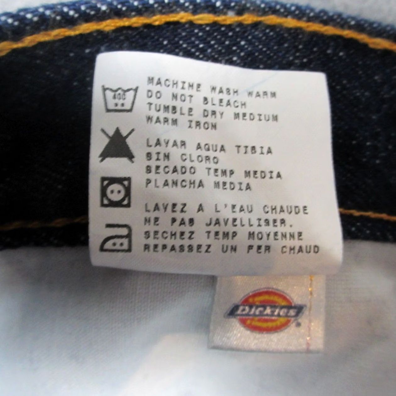 Dickies Dickies Jeans Men Blue Denim Relaxed Fit Straight Leg Dark Wash Workwear 34X32 Size US 34 / EU 50 - 5 Thumbnail