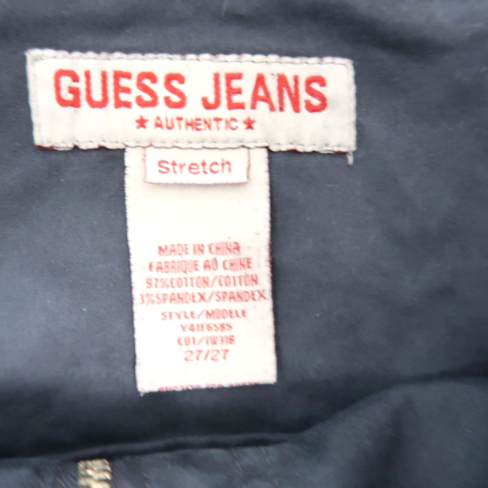 Guess VINTAGE Guess Jeans Mini Skirt Black Low Rise Pleated Micro Mini Rhinestone Lace Trim Womens Size S 27 Yard? Size 28" / US 6 / IT 42 - 3 Thumbnail