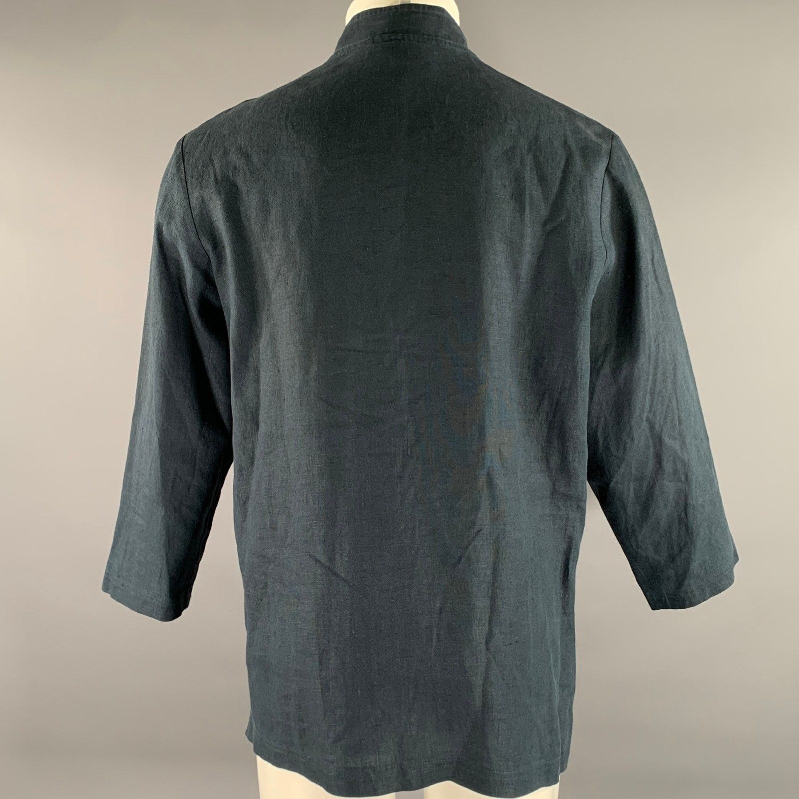 Other DAVID DART Size M Navy Heather Nehru Collar Shirt Jacket Size M / US 6-8 / IT 42-44 - 4 Thumbnail