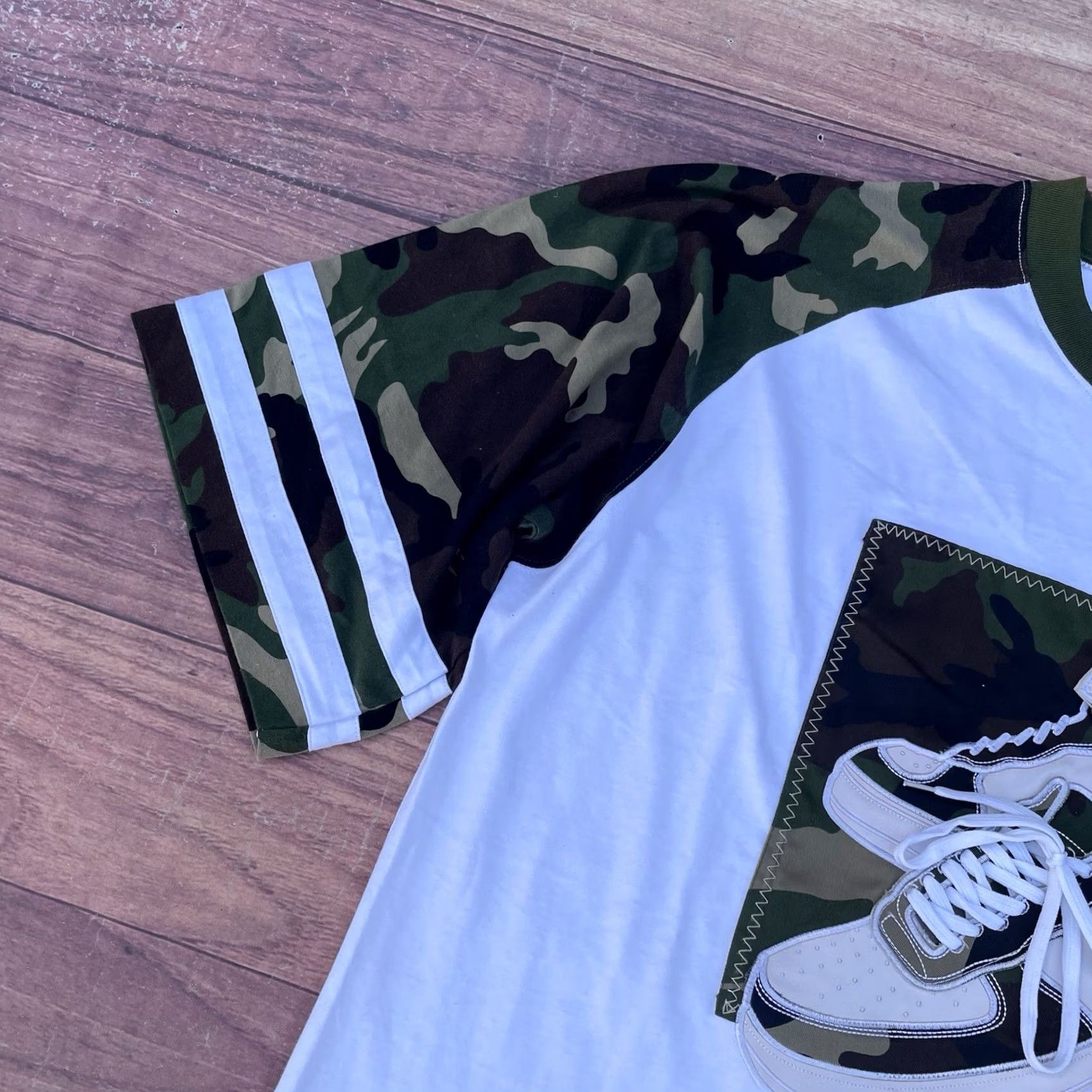 Vintage VINTAGE Raw Blue Camouflage Shirt + Shorts Hip Hop Set Streetwear AF1 Y2K Sz 3XL Size US XXL / EU 58 / 5 - 4 Thumbnail