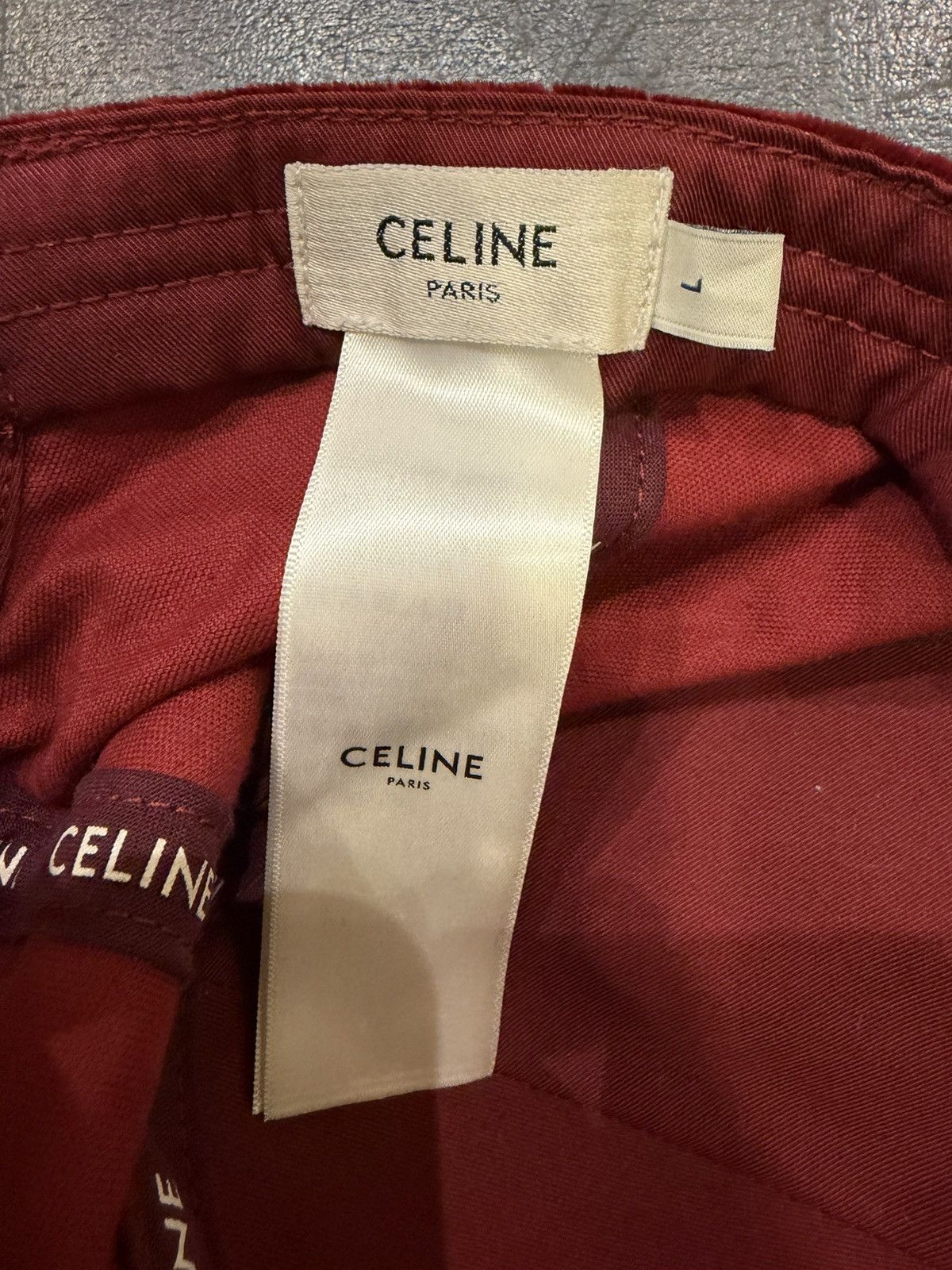 Celine Celine Velour Hat - Red Size ONE SIZE - 6 Thumbnail