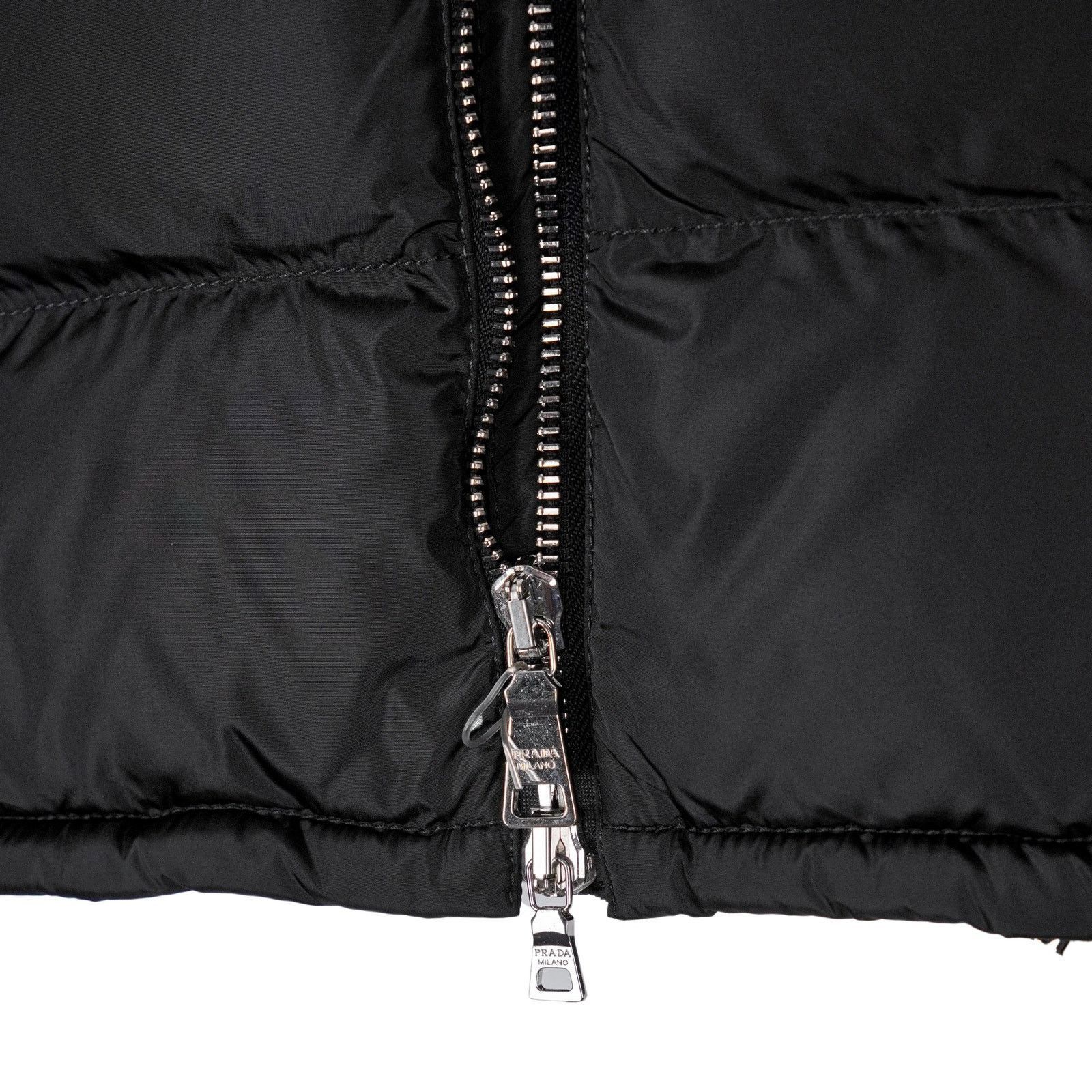 Prada Prada Black Nylon Fox Fur Hooded Womens Down Puffer Jacket Size XS / US 0-2 / IT 36-38 - 8 Thumbnail