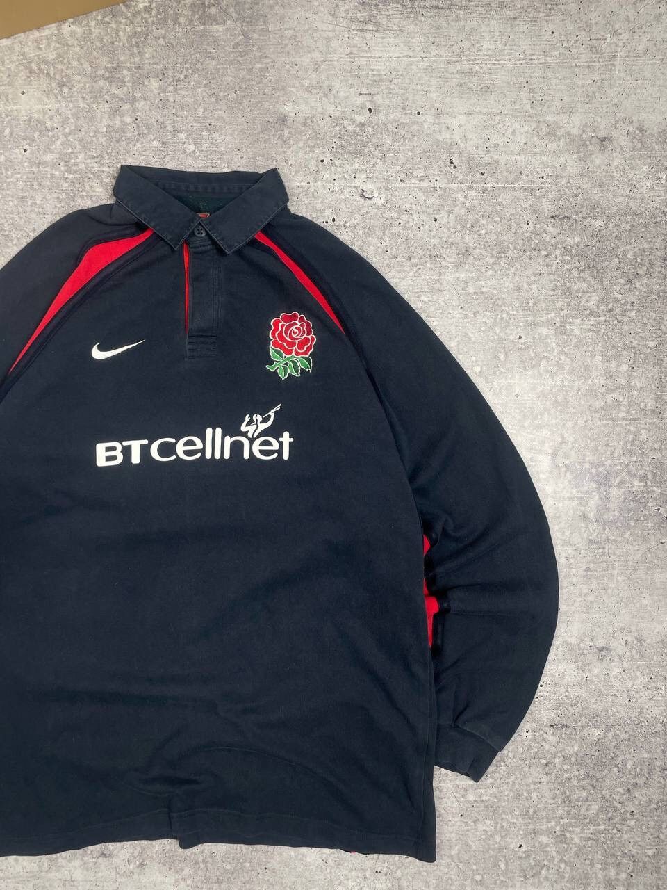 Nike Vintage 90s Nike England Rugby Faded Long Sleeve Shirt Y2K Size US XL / EU 56 / 4 - 3 Thumbnail