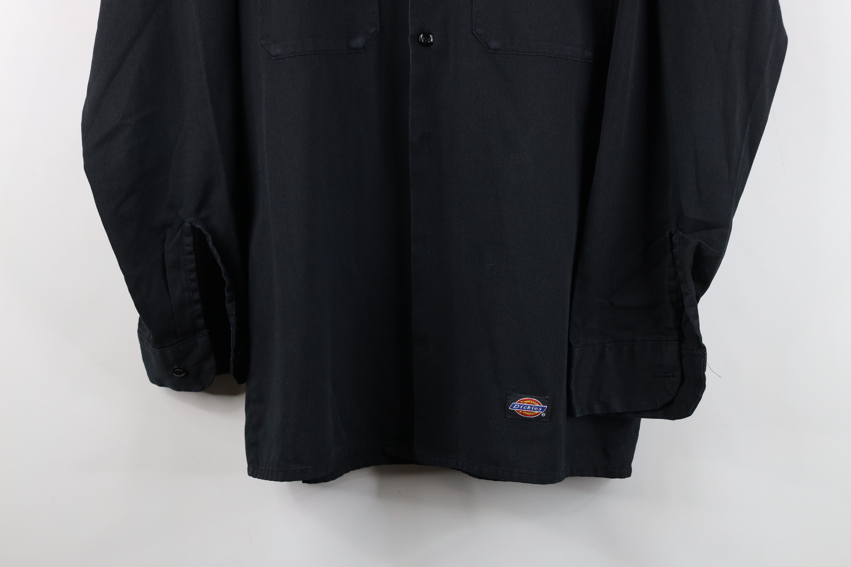 Dickies Vintage 90s Dickies Mechanic Work Button Shirt Black USA Size US M / EU 48-50 / 2 - 3 Thumbnail