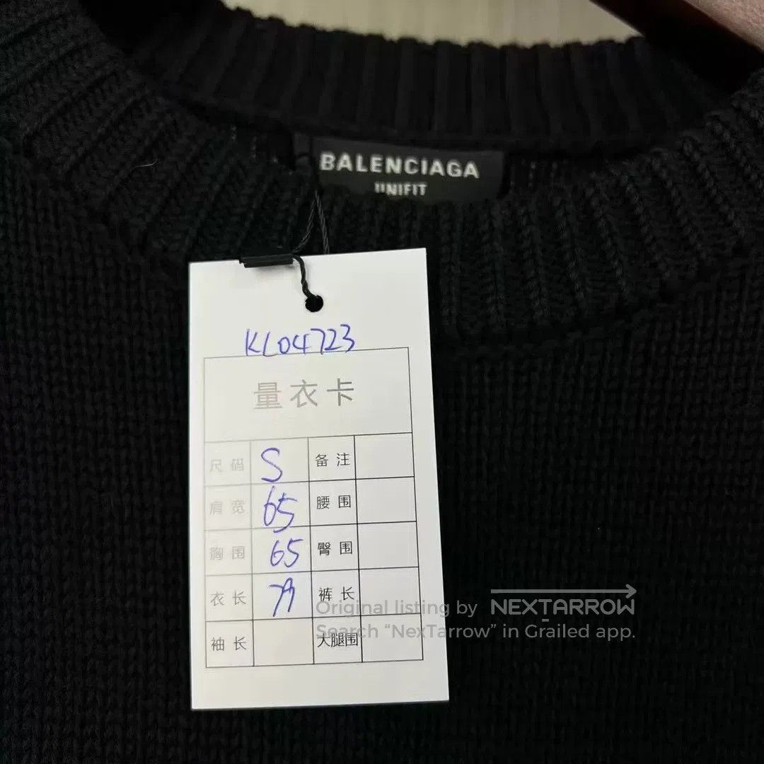 Balenciaga balenciaga embroidered letter sweater in black. Size US S / EU 44-46 / 1 - 7 Thumbnail