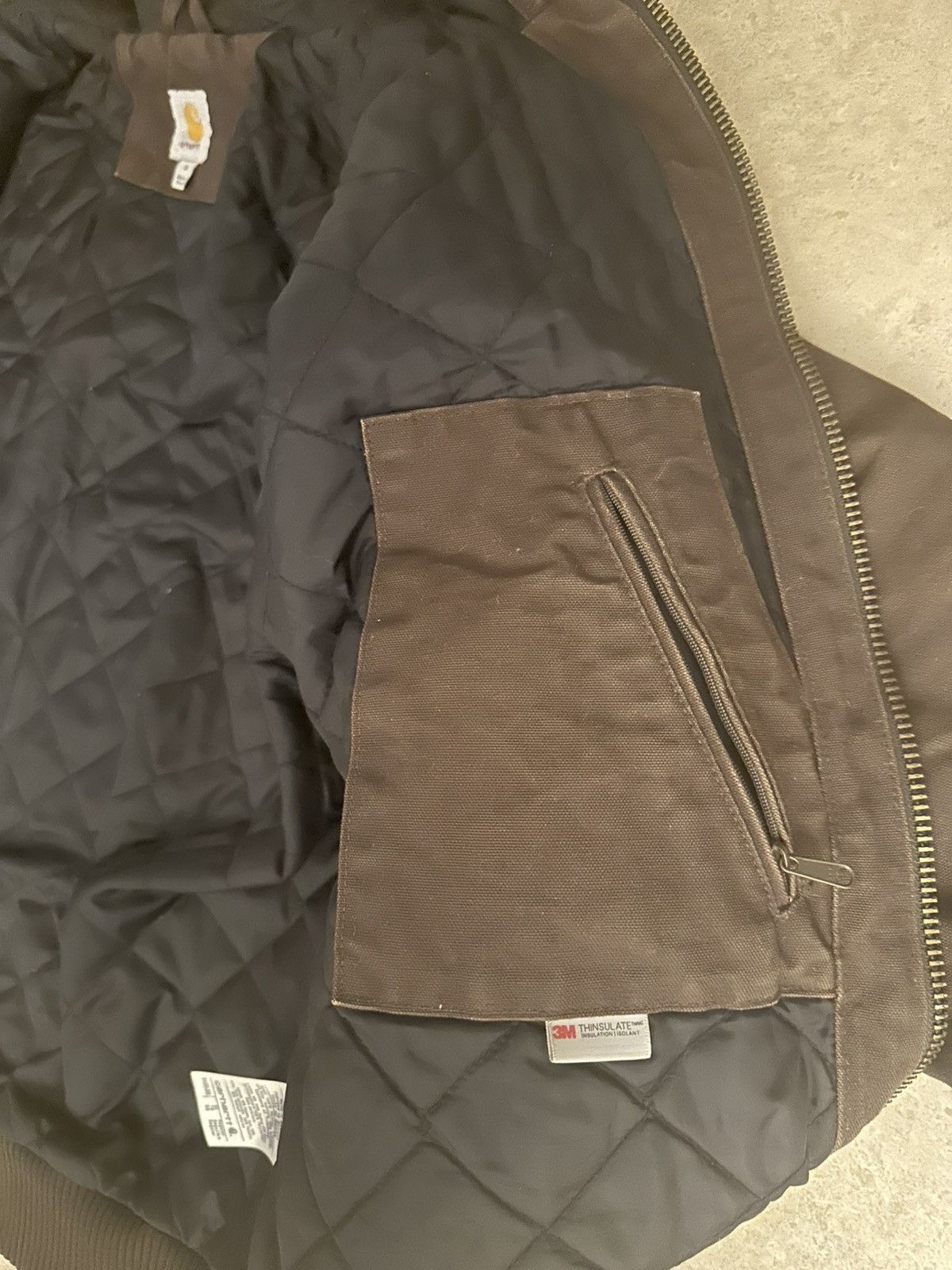 Carhartt Carhartt Quilted-Lined Active Jacket (Dark Brown) Size US XL / EU 56 / 4 - 6 Thumbnail