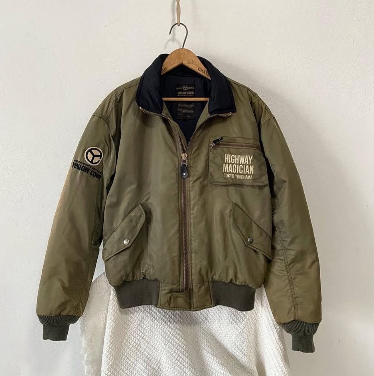 YELLOW CORN Yellow corn military bomber Jacket Size US M / EU 48-50 / 2 - 2 Thumbnail
