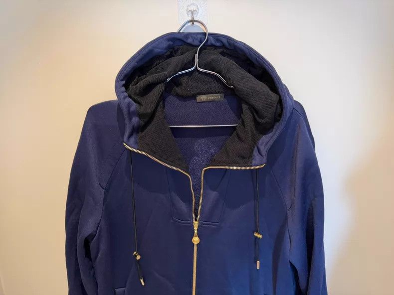 Versace Versace Blue gold-buckled Medusa avatar hooded zip jacket Size US L / EU 52-54 / 3 - 5 Thumbnail