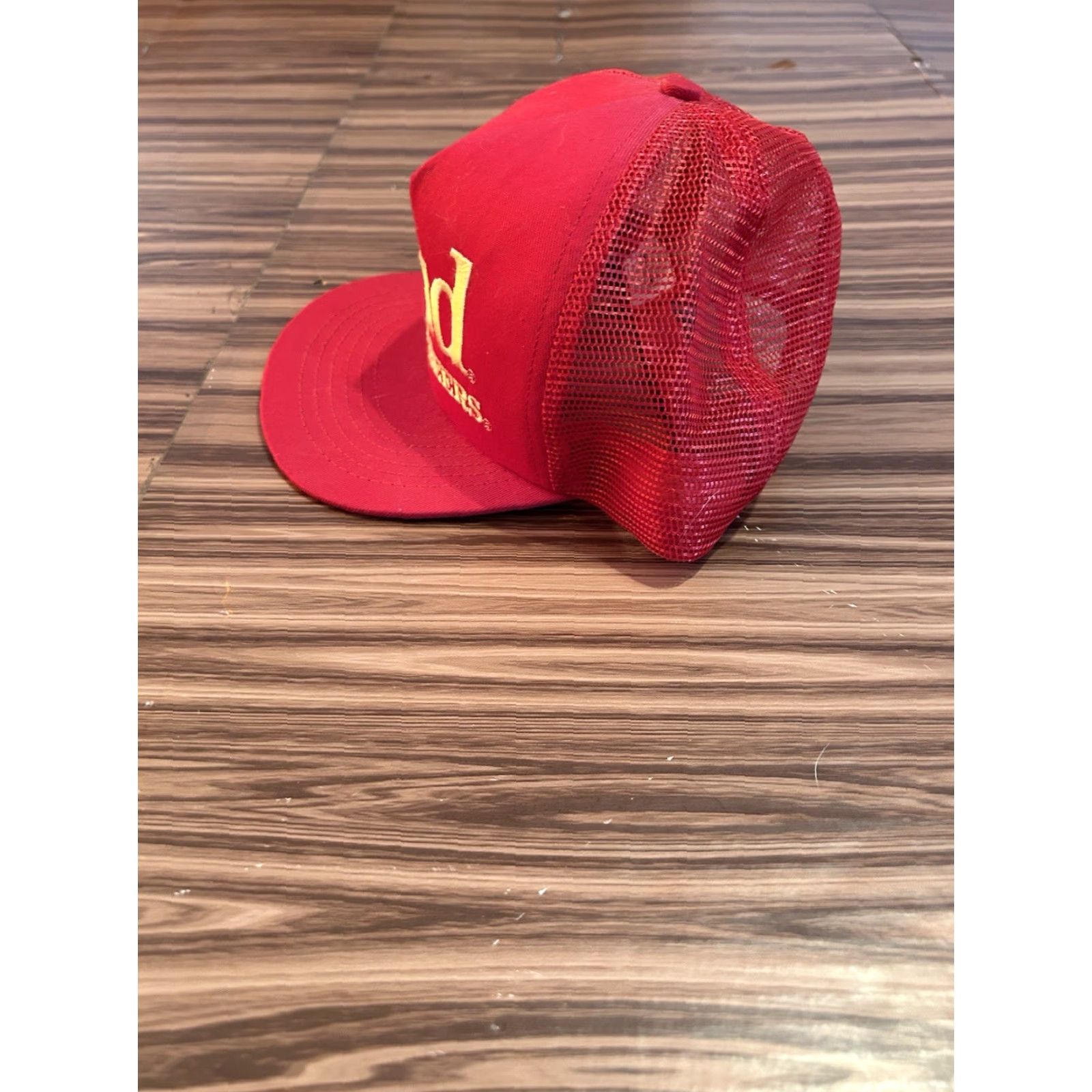 Budweiser VINTAGE Budweiser King of Beers Snapback Hat Cap USA 90s Men Red Nylon Baseball Cap Snapback MENS Size ONE SIZE - 2 Thumbnail