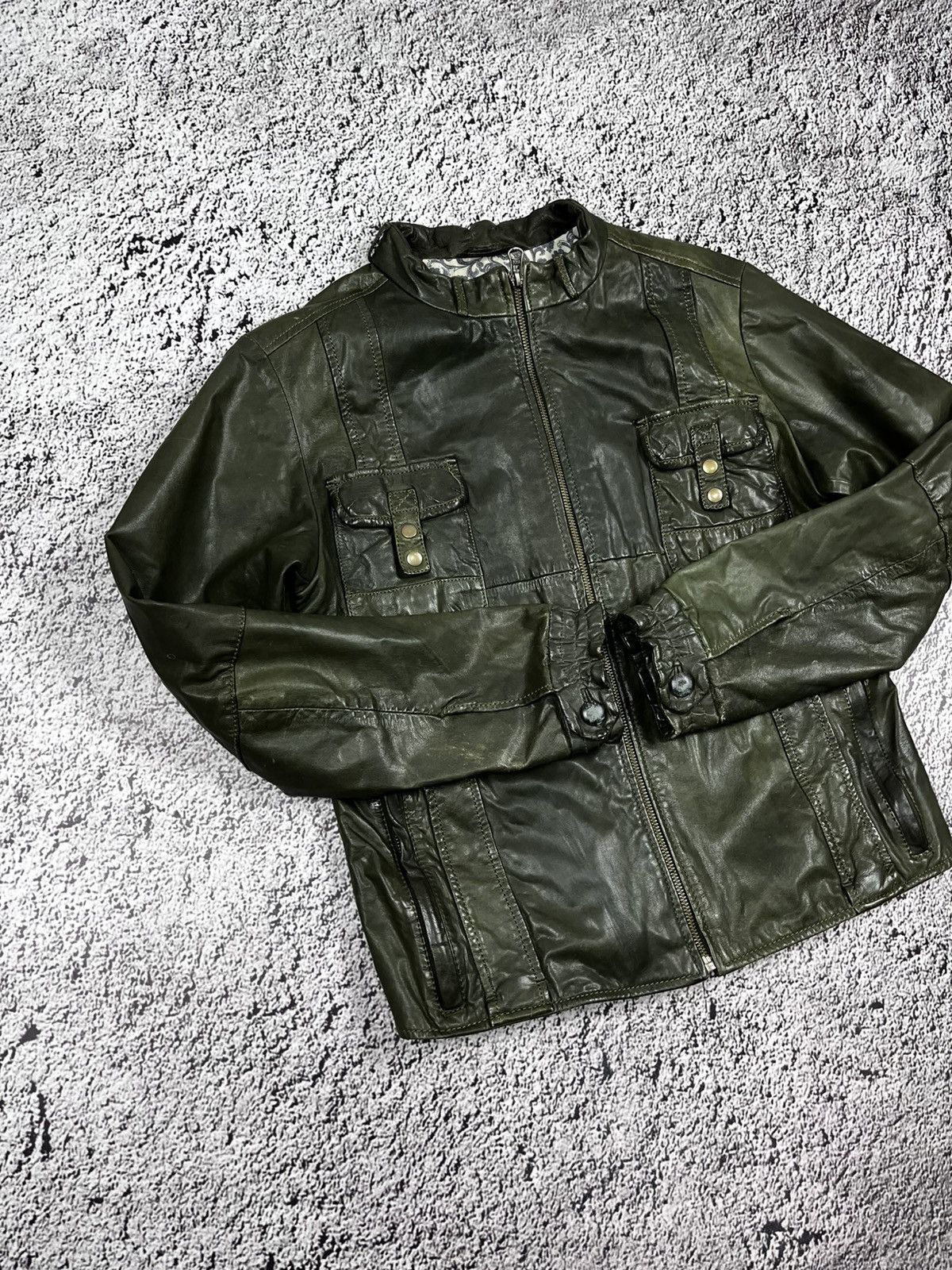 Other Vintage Y2K Leather flight jacket aviator avantgarde size 40 Size M / US 6-8 / IT 42-44 - 2 Thumbnail