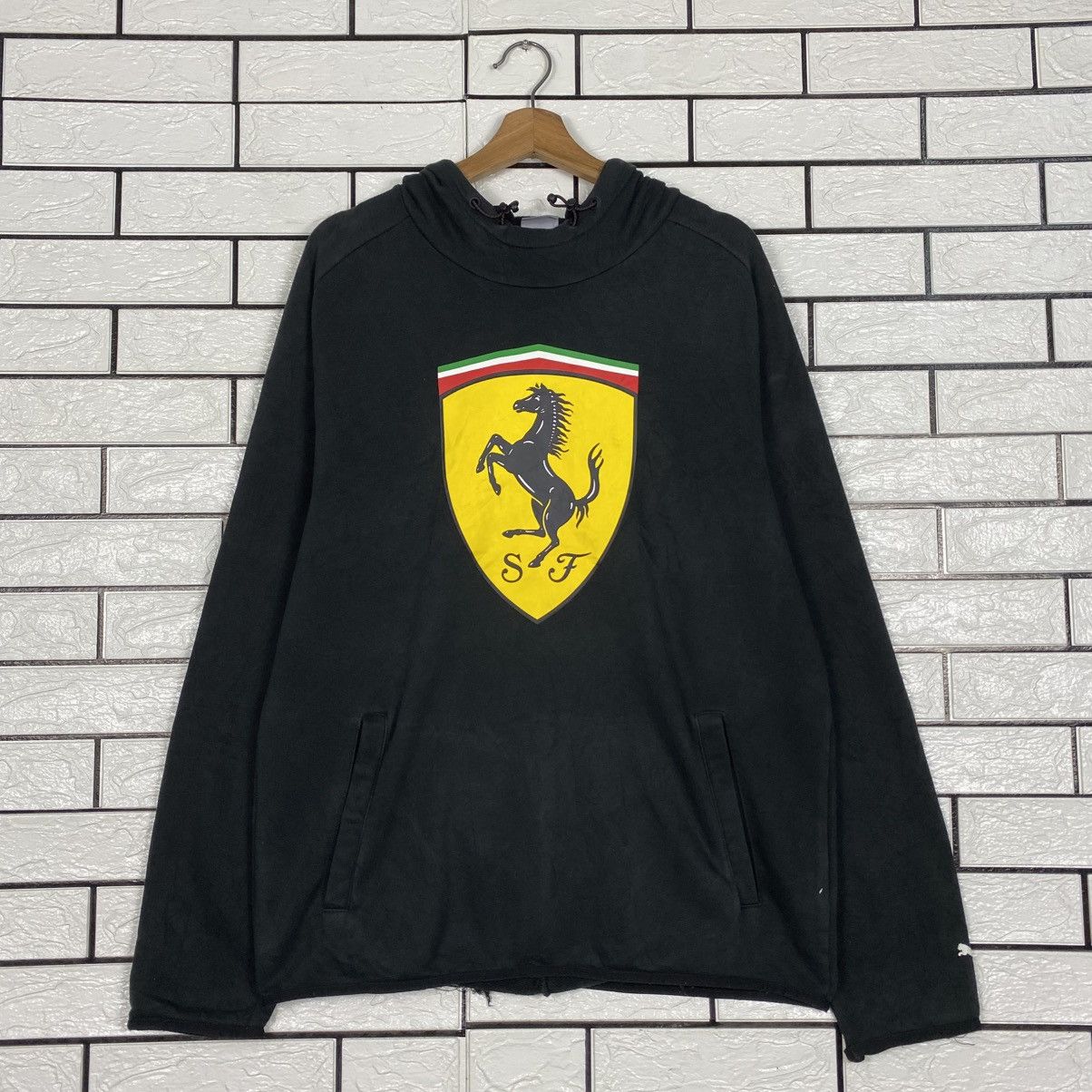 Japanese Brand Vintage Hoodie Pull Over Puma Ferrari Big Logo Size US L / EU 52-54 / 3 - 12 Thumbnail