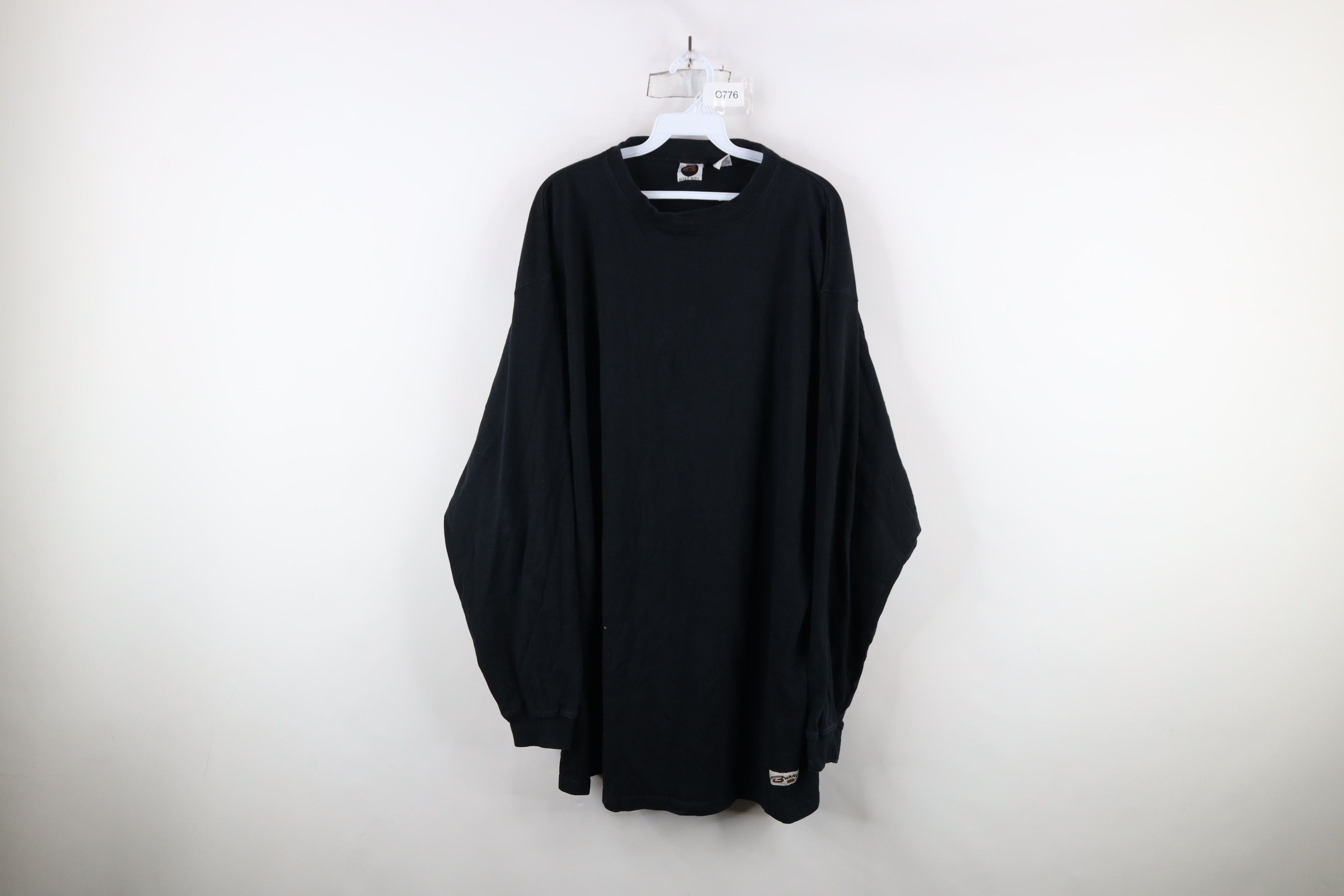 Vintage Vintage 90s Streetwear Long Sleeve T-Shirt Black Cotton Size US XXL / EU 58 / 5 - 1 Thumbnail