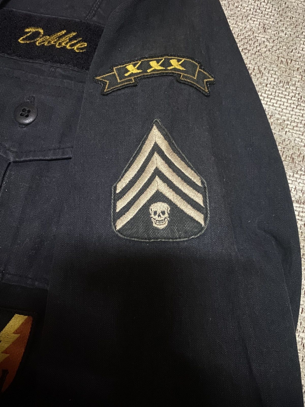 Hysteric Glamour × Japanese Brand × Vintage Hysteric X Blondie Debbie Harry Military Style Denim Jacket Size US S / EU 44-46 / 1 - 6 Thumbnail