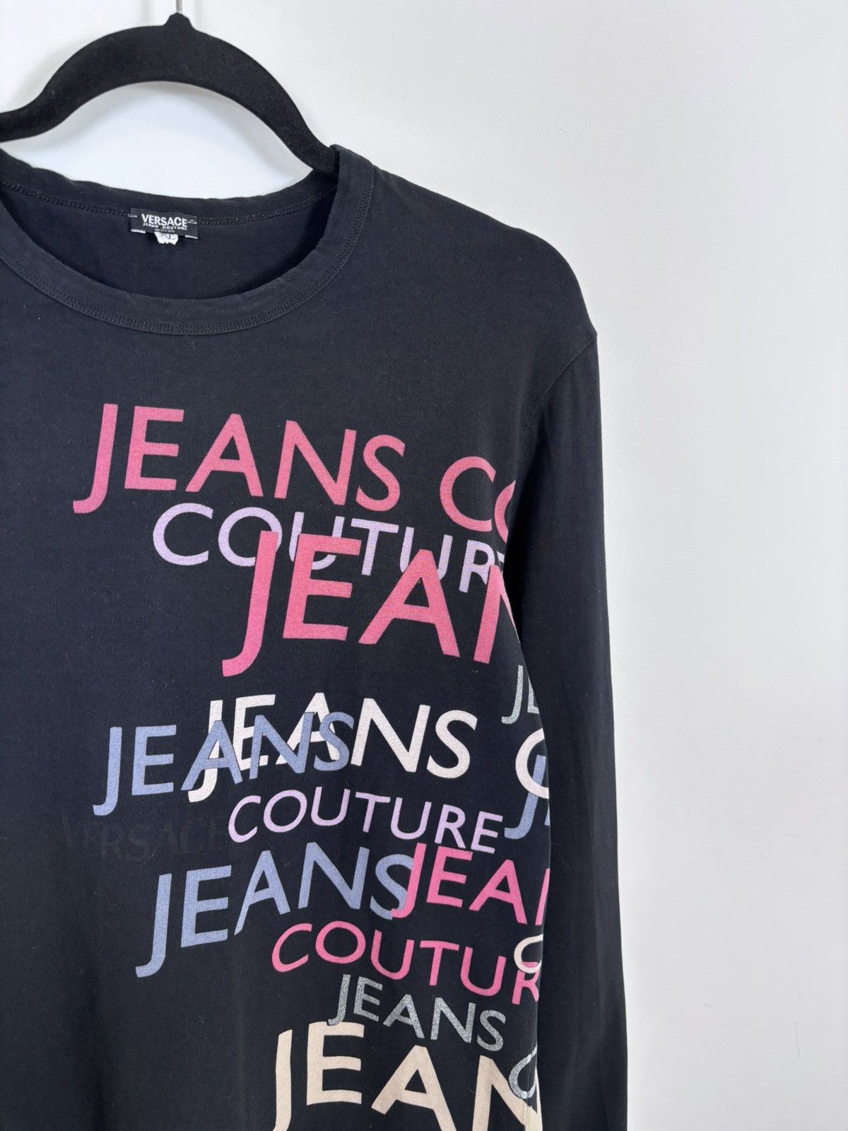 Versace Jeans Couture Versace Jeans Couture Vintage Monogram Black Long Sleeve Tee Size US M / EU 48-50 / 2 - 3 Thumbnail