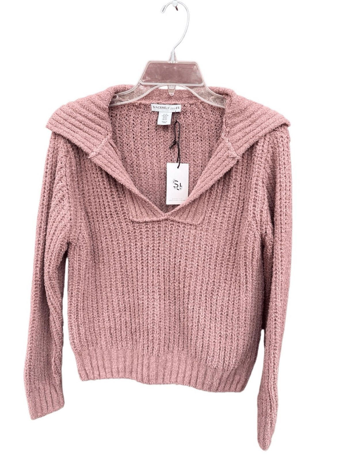 Designer Sincerely Jules collared / V Neck Sweater Sz XS Size XS / US 0-2 / IT 36-38 - 1 Thumbnail