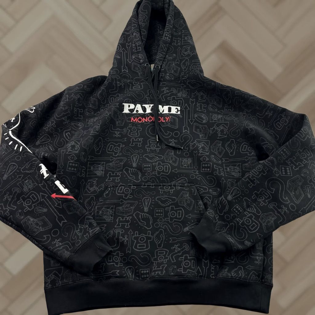 Palace Shoe Palace Monopoly Pay Me Embroidered Hoodie Sweatshirt Men's Large Black Size US L / EU 52-54 / 3 - 1 Thumbnail