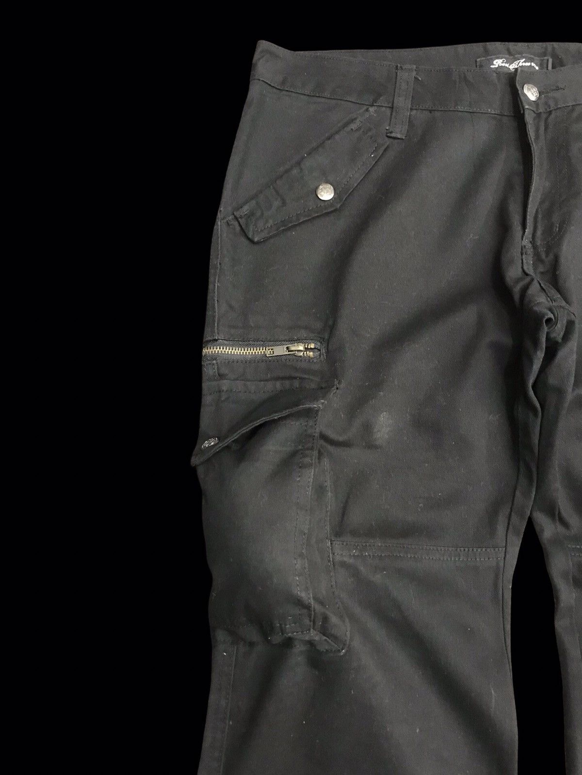 Japanese Brand 💥FLARE💥Root Three Japan Military Zipper Cargo Pant Size US 35 - 4 Thumbnail